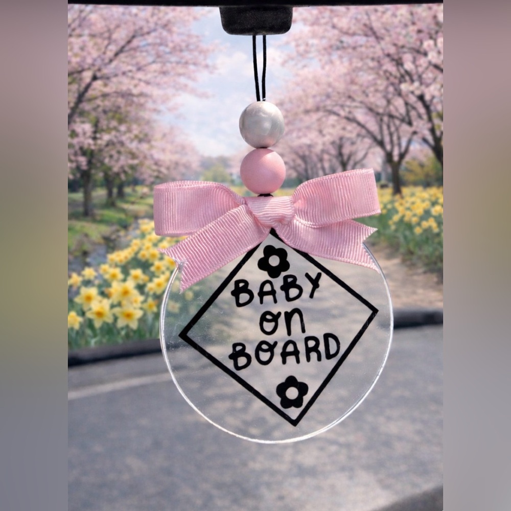 🌸 BABY ON BOARD Car Charm🌸